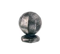 Generico M.P. Metalli - Pomolo decorativo in ferro battuto per inferriate, cancelli e ringhiere con base Ø 35 mm e H. 65 mm | Set da 2 pezzi | Made in Italy