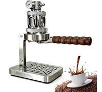Generico Macchina Caffè Pneumatica 58 Mm, Caffettiera A Pressione Manuale In Acciaio Inossidabile, Estrazione Rapida 1-16 Bar, Con Manometro E Valvola Limitatrice Pressione, For Casa, Campeggio