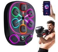 Generico Macchina da Boxe Musicale con 8 Bersagli da Boxe, Macchina da Boxe Musicale, Cuscinetto da Boxe da Parete per Boxe, Attrezzatura da Boxe Bluetooth Intelligente, 9 modalità di velocità