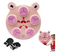 Genérico Macchina da boxe musicale intelligente - Macchina da boxe musicale da parete con disegni | Trainer di colpi con velocità regolabile e luce per bambini, adulti, casa