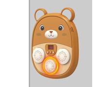 Generico Macchina da Boxe Musicale - Pad da Boxe Montato a Parete 'Orso con Bersaglio Luminoso a LED e Musicale Ricaricabile, Giocattolo da Box per Allenamento interattivo | per Palestra, complean