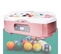 Generico Macchina for la Pulizia delle Palle da Biliardo 2 in 1, Pulizia lucidante Automatica con Doppie Piastre rotanti, Fodere for Porte in Pura Lana Delicata, Pannello Touch LCD Nero(White)