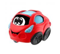 Generico Macchinina Giocattolo Rossa con Occhi, Auto per Bambini, Veicolo Push and Go