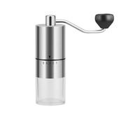 Generico Macinacaffè manuale portatile da viaggio for casa e ufficio con impostazioni di grossolanità facile usare(Silver)