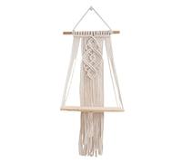 Generico Macrame Shelves, Floating Tapestry Shelf, Rustic Wall Organizer with Bohemian Storage, Decorative Holder for Toys, Books, Plants, or Toiletries in Home Decor