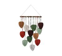 Generico Macrame Tapestry, Leaf Macrame Wall Decor, Bohemian Wall Art Tapestry, Tassels Handmade Walls Decor Bedroom Nursery Home