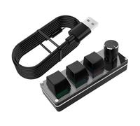 Generico Macro Keypad, Programming Knob Keypads, Silent Mechanical Keyboard, Computer Input Device, Customizable Shortcut Tool for Business Work Study Adults Game, 3.94x0.79x1.18 inches