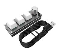 Generico Macro Pad - Tastiera Di Scelta Rapida Programmabile | Chiavi Silenziose, Mini Tastiera Meccanica Con Manopola 'encoder Rotante, Personalizzabili Per Produttività Dei Giochi, Accessorio