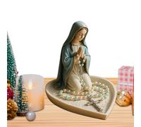 Generico Madre Maria in Preghiera Porta Rosario,Supporto per Collane | Porta Rosario Cattolico Vintage per Scrivania Comodino Libreria Casa Camera da Letto Matrimonio