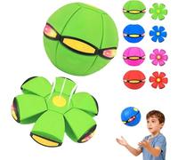 Generico Magic Ball - Children's Bouncing Balls, Dual Form Time Delay Transformation Bouncy Ball with 6 Lights, Magic Flying Saucer, Parent-Child Interaction Toy (Green,No Light)