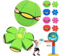 Generico Magic Ball,Palla Magica 2 in 1 con Luci LED,Forma Trasformabile per Giochi Attivi in Casa E all‘Aperto,Palla Rimbalzante per Bambini E Famiglie (F1)