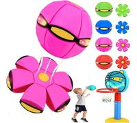 Generico Magic Ball,Palla Magica 2 in 1 con Luci LED,Forma Trasformabile per Giochi Attivi in Casa E all‘Aperto,Palla Rimbalzante per Bambini E Famiglie (D1)