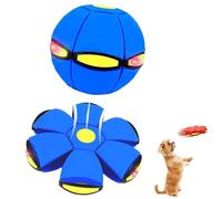 Generico Magic Bouncing Ball, Children's Bouncing Ball Toddlers, Magic Flying Saucer with 6 Light, Dual Form Freely Switchable, Suitable for Indoor & Outdoor Use (Blue,No Light)