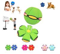 Generico Magic Meta Ball Bouncing Ball, Children's Bouncing Balls Magic Meta Balls, Parent-Child Interaction, Dual Form Freely Switchable, with 6 Light, Suitable for Indoor & Outdoor Use (Green)
