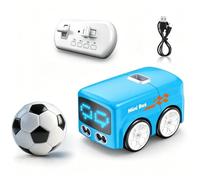 Generico Magic Mini Rc Bus, Giocattolo Intelligente Sensori, Controllabile Tramite Gesti Telecomando, Dotato Funzioni Navigazione Automatica Lungo Percorso Evitamento Degli Ostacoli (Blu)