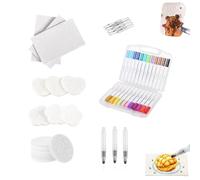 Generico Magic Puffy Paint, Foam Texture Painting Paper, Magical Floating Drawings Set, Handmade DIY 3D Drawing Magic Canvas Sponge with Water Brush for Kids