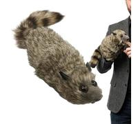 Generico Magic Spring Raccoon Plush - Realistic Animated Trick Animal With Internal Spring Mechanism | 9 Movement Prank Toy, Stage Performance Prop, Funny Surprise Gadget For Parties, Events, Holiday