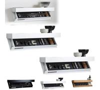 Generico Magicflap Designer Shelf with Secret Compartment, Floating Shelf with Hidden Compartment, Wall-Mounted Storage Solution, for Living Room or Office (White,2PCS)