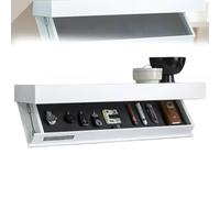 Generico MagicFlap Hidden Shelf, Floating Wall Shelfs with Secret Compartment, Modern Concealed Storage for Living Room, Office & Bedroom, Discreet Wall-Mounted Shelfwith Hidden Cabinet (White)