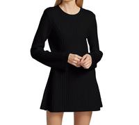 Generico Maglia Abito Donna, Vestito Donna Invernale,Abito Maglione A Maniche Lunghe Girocollo Pullover Felpa Mini Abito Abiti Autunnali alla Moda