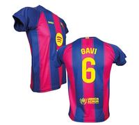 Generico Maglia Barcellona GAVI 6 Home Prodotto Ufficiale Autorizzato 2025/2026 Taglie da Adulto Bambino (IT, Testo, S, Rosso)