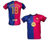 Generico Maglia Barcellona Lamine Yamal 19 Home Prodotto Ufficiale Autorizzato 2024/2025 Taglie da Adulto Bambino (IT, età, 10 Anni, Rosso)
