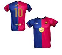 Generico Maglia Barcellona Messi 10 Home Prodotto Ufficiale Autorizzato 2024/2025 Taglie da Adulto Bambino (IT, Testo, S, Rosso)