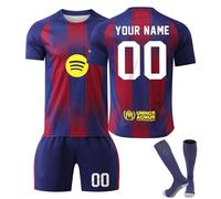 Generico Maglia Calcio Bambino 2025/26 Maglietta Personalizzata Nome e Numero Uomo da Personalizzare Tuta Allenamento T-Shirt, Pantaloncini e Calzini Set Regali Ragazzi da Calcio per Tifosi