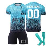 Generico Maglia Calcio Bambino 2025/26 Maglietta Personalizzata Nome e Numero Uomo da Personalizzare Tuta Allenamento T-Shirt, Pantaloncini e Calzini Set Regali Ragazzi da Calcio per Tifosi