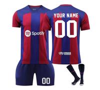 Generico Maglia Calcio Bambino 2025/26 Maglietta Personalizzata Nome e Numero Uomo da Personalizzare Tuta Allenamento T-Shirt, Pantaloncini e Calzini Set Regali Ragazzi da Calcio per Tifosi