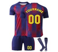 Generico Maglia Calcio Bambino Personalizzata 2025 2026 con Nome e Numero Completo Allenamento con T Shirt Pantaloncini e Calzettoni Regalo per Ragazzi e Bambini