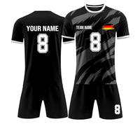 Generico Maglia da Calcio 24/25 Personalizzata Il Tuo Nome e Numero Logo，Home Away Completo da Calcio Maglietta per Bambini e Adulto Sportiva Pantaloncini e Shirts Set