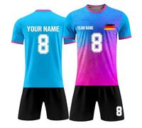 Generico Maglia da Calcio 24/25 Personalizzata Il Tuo Nome e Numero Logo，Home Away Completo da Calcio Maglietta per Bambini e Adulto Sportiva Pantaloncini e Shirts Set