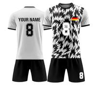 Generico Maglia da Calcio 24/25 Personalizzata Il Tuo Nome e Numero Logo，Home Away Completo da Calcio Maglietta per Bambini e Adulto Sportiva Pantaloncini e Shirts Set