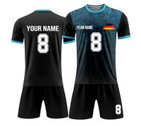 Generico Maglia da Calcio 24/25 Personalizzata Il Tuo Nome e Numero Logo，Home Away Completo da Calcio Maglietta per Bambini e Adulto Sportiva Pantaloncini e Shirts Set