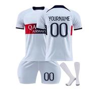 Generico Maglia da Calcio Paris Personalizzata con Il Tuo Nome e Numero, Maglietta da Calcio Completa di T-Shirt Pantaloncini e Calzettoni Adatta per Bambino e Adulto