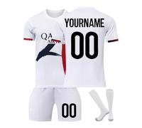 Generico Maglia da Calcio Paris Personalizzata con Il Tuo Nome Numero, Maglietta da Calcio Completa di T-Shirt Pantaloncini e Calzettoni Adatta per Bambino e Adulto