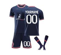 Generico Maglia da Calcio Paris Personalizzata per Bambini/Adulti con Nome e Numero Personalizzati, Maglia da Calcio Home/Away, Pantaloncini,Abbigliamento Sportivo per Ragazzi e Uomini
