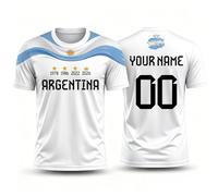 Generico Maglia da Calcio Personalizzata 2026, Maglietta Personalizzata per Uomo Donna Bambini con Nome e Numero. Storia delle Vittorie gloriose · Sogni per Il 2026 (Argentina)