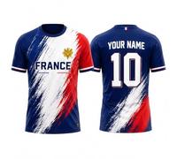 Generico Maglia da Calcio Personalizzata Francia 2026 con Nome e Numero per Uomini e Bambini Top Leggero da Tifoso per Tutta la Famiglia, celebrando L'Anno della Vittoria con Sguardo al 2026 (#24)