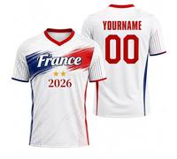 Generico Maglia da Calcio Personalizzata Francia 2026 con Nome e Numero per Uomini e Bambini Top Leggero da Tifoso per Tutta la Famiglia, celebrando L'Anno della Vittoria con Sguardo al 2026 (#13)