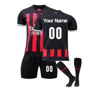 Generico Maglia da Calcio Personalizzata per Bambini Personalizzabile con Il Tuo Nome e Numero Attrezzatura da Calcio Traspirante Completa di Pantaloncini e Calzettoni Adatta per Ragazza e Ragazzi