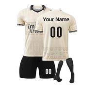Generico Maglia da Calcio Personalizzata per Bambini Personalizzabile con Il Tuo Nome e Numero Attrezzatura da Calcio Traspirante Completa di Pantaloncini e Calzettoni Adatta per Ragazza e Ragazzi