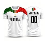 Generico Maglia da Calcio Personalizzata per Mondiali 2026 - Jersey Personalizzato con Nome E Numero per Uomo Donna Youth - Anni dei Titoli Mondiali & in Vista del 2026 (Portogallo)