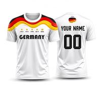 Generico Maglia da Calcio Personalizzata per Mondiali 2026 - Jersey Personalizzato con Nome E Numero per Uomo Donna Youth - Anni dei Titoli Mondiali & in Vista del 2026 (Germania)