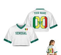 Generico Maglia da tifosa Personalizzata per Il 2026 Crop Top Y2K con Nome e Numero, Maglietta Estiva Carina, Stile Streetwear Ampio, Un Regalo Perfetto per Le Ragazze per Partite o Feste