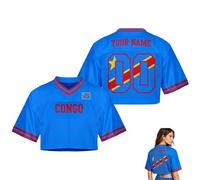 Generico Maglia da tifosa Personalizzata per Il 2026 Crop Top Y2K con Nome e Numero, Maglietta Estiva Carina, Stile Streetwear Ampio, Un Regalo Perfetto per Le Ragazze per Partite o Feste