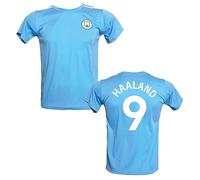 Generico Maglia Erling Haaland 9 Manchester City Home 2023-2024 t-Shirt da Calcio Ufficiale autorizzata - Taglie da Adulto e Bambino (XL-Adulto)