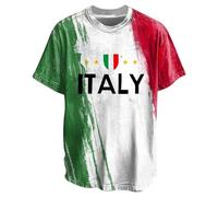 Generico Maglia Italia Calcio Uomo 2025 Sportswear T-Shirt Italiana Tshirt Giocatore Elasticizzato e Traspirante Maglie Giocatori Calcio Italiano Maglietta Italia Europeo Maglietta Nazionale Italiana