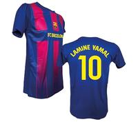 Generico Maglia Lamine Yamal 10 Home Barcellona 2025-2026 Replica Ufficiale Autorizzata, Taglie da Adulto e Bambino (IT, età, 8 Anni, Blu)
